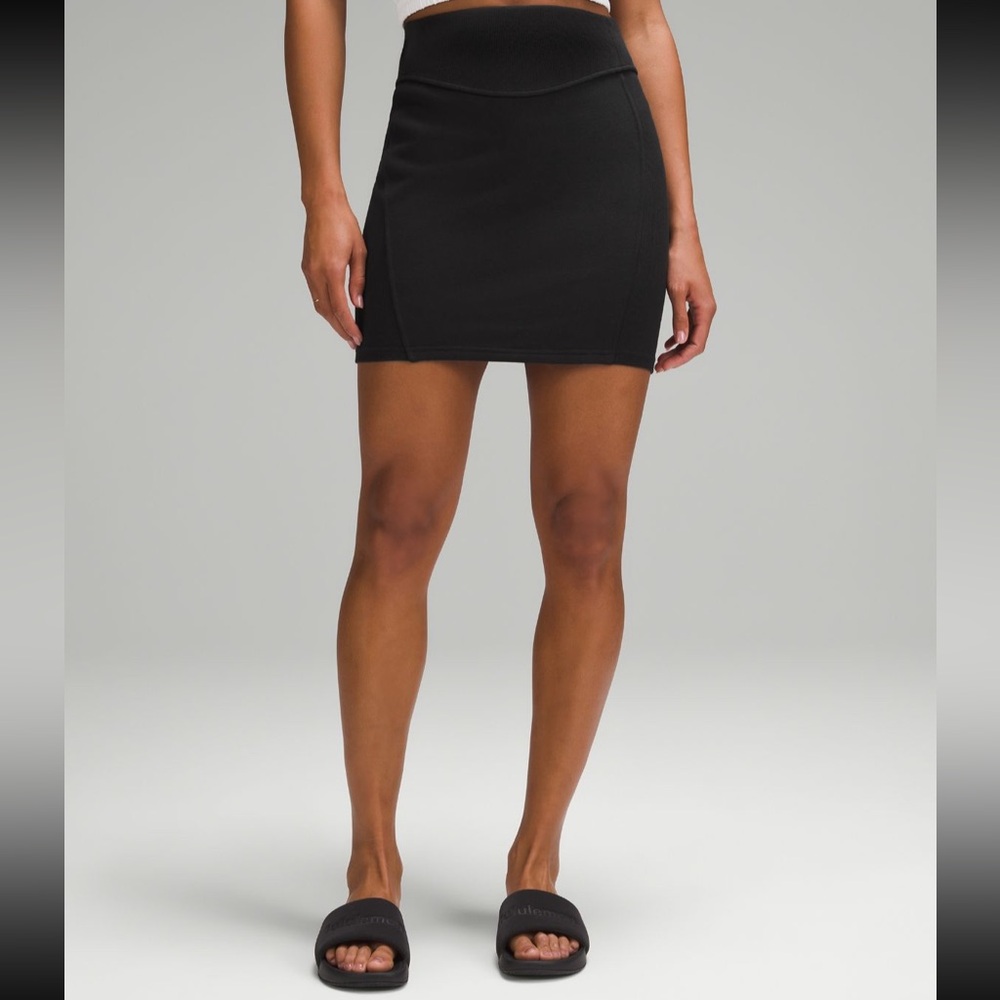 Scuba highrise mini skirt
